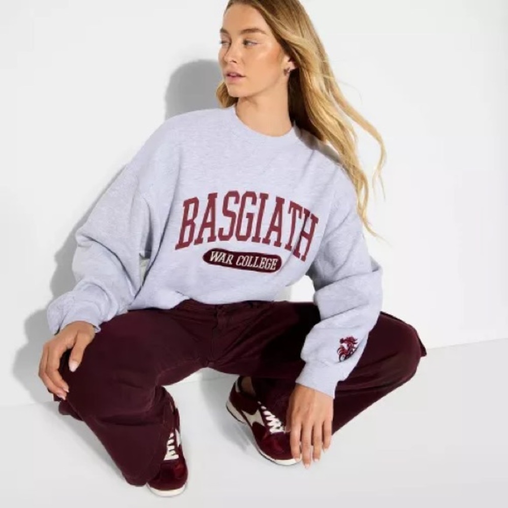 Empyrean Basgiath War College Graphic Sweatshirt - Gray (Target Exclusive)